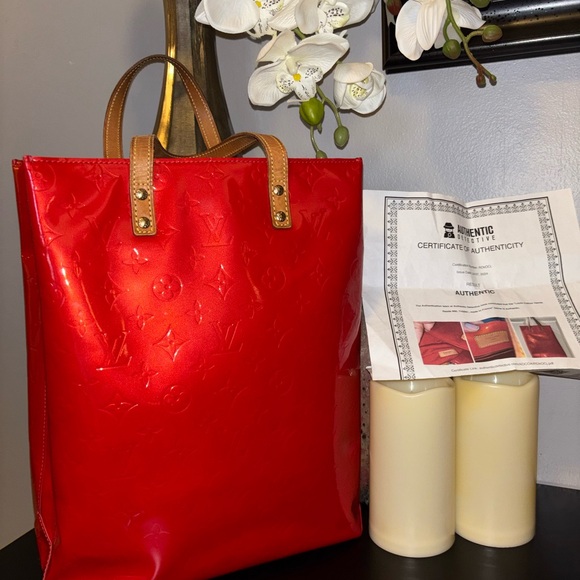 Louis Vuitton Handbags - Louis Vuitton Red Tote Bag-W/COA